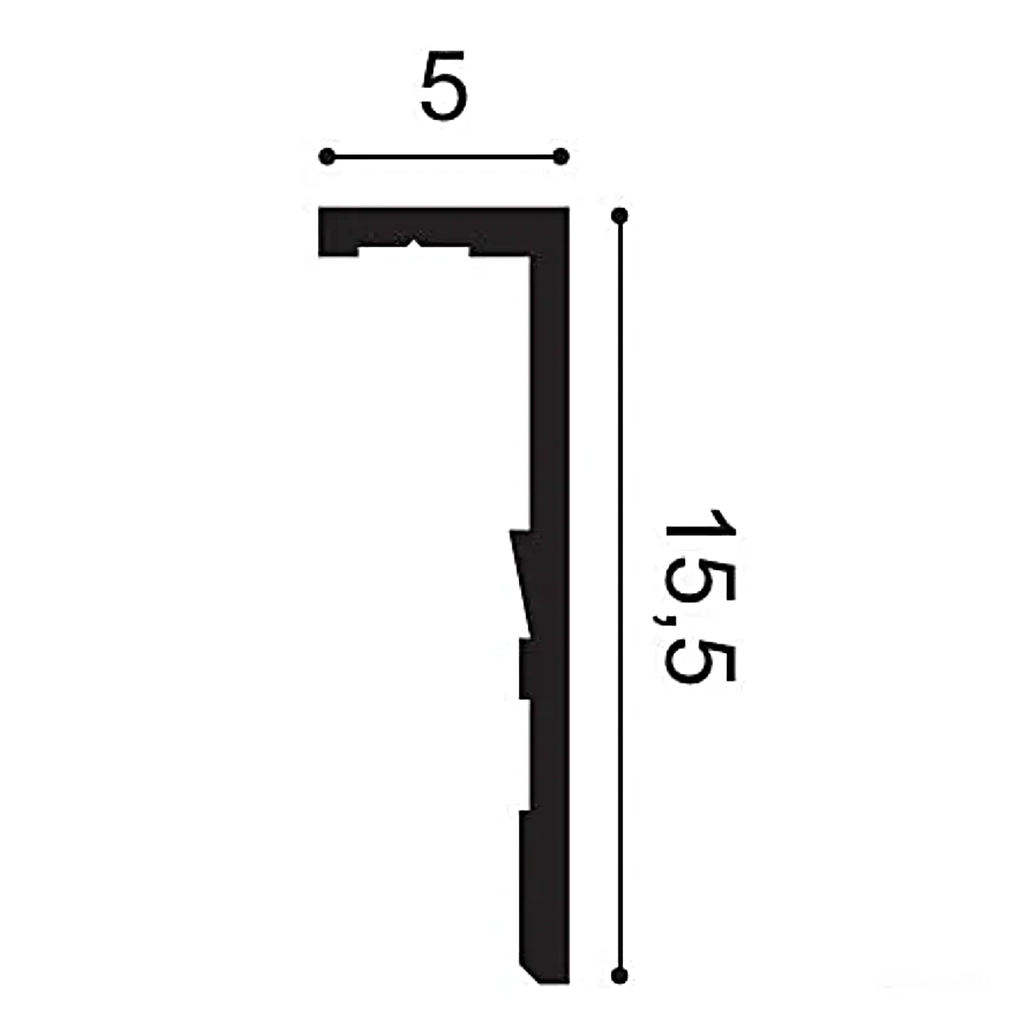 Cornisa cortinero Ledge CX217 medidas