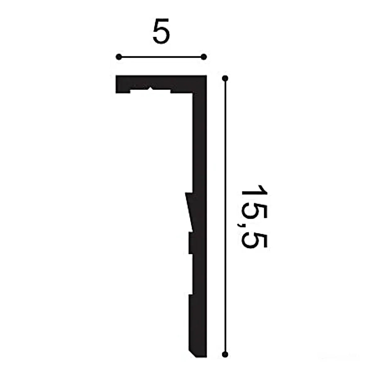 Cornisa cortinero Ledge CX217 medidas