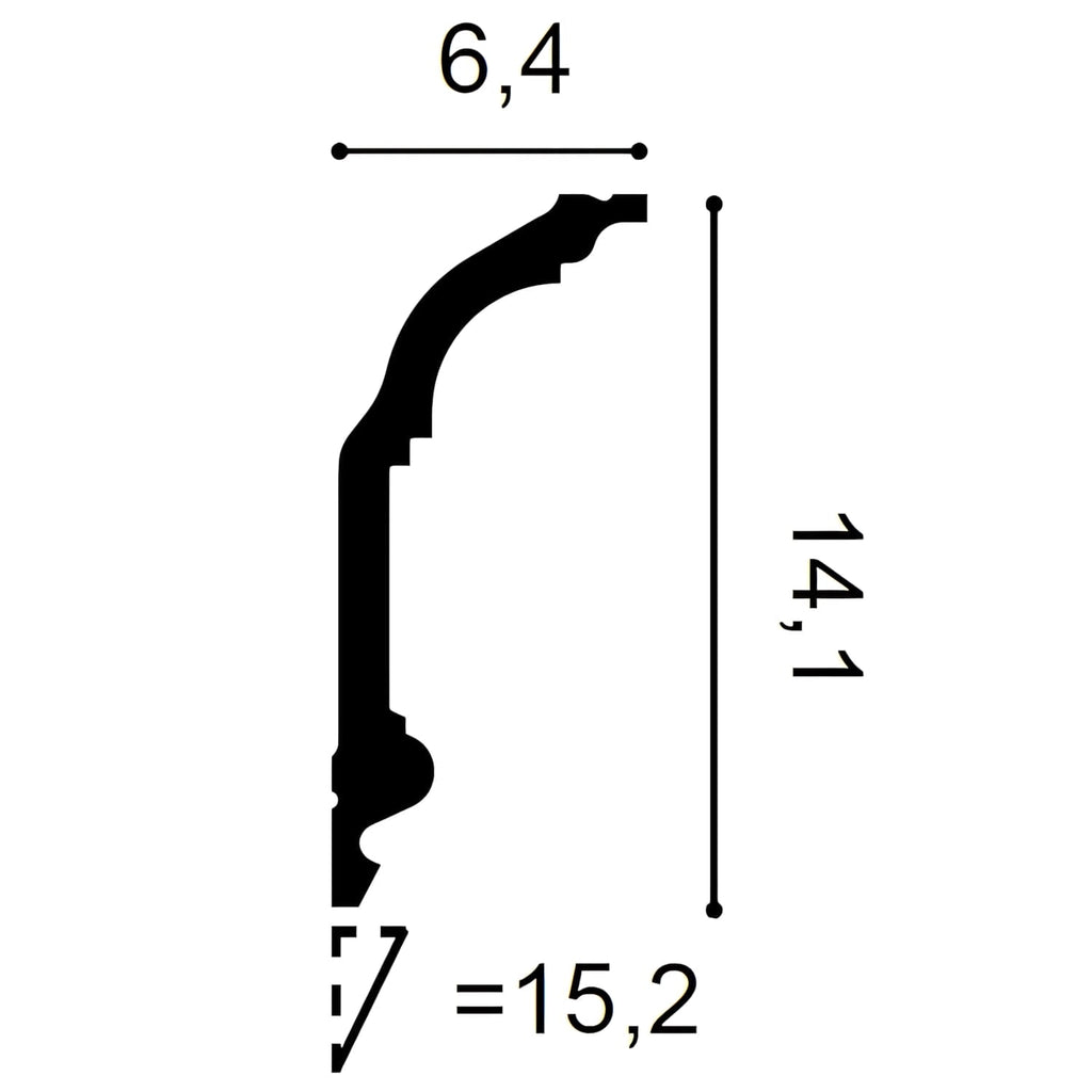 Cornisa de techo de poliuretano Noblesse 339