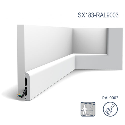 Zócalo Cascade 183 acabado blanco (RAL 9003)